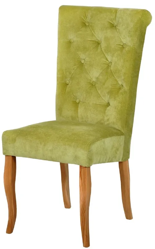 Casa Padrino Silla de Comedor Chesterfield Neo Barroco Verde Claro / Natural - Silla de Cocina Chesterfield Neo Barroco - Muebles de Comedor - Muebles Chesterfield - Muebles Neo Barroco Expressversand
