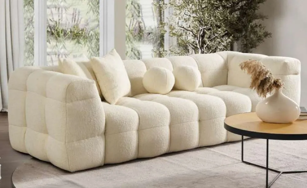 Casa Padrino sofá de lujo crema 235 x 75 x A. 100 cm - Sofá de salón - Sofá de hotel - Muebles de salón - Muebles de hotel - Muebles de lujo - Interiores de lujo - Interiores de salón Nur Für Kurze Zeit