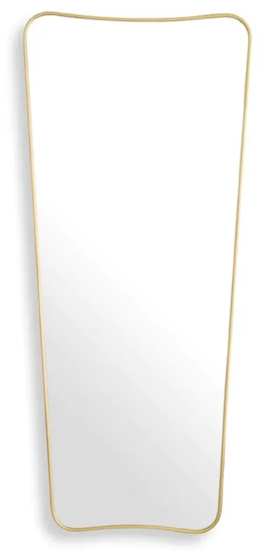 Casa Padrino espejo de pared de lujo latón 67,5 x 3,5 x A. 159 cm - Espejo rectangular - Espejo de salón - Espejo de dormitorio - Espejo de armario - Muebles de lujo Aktuell