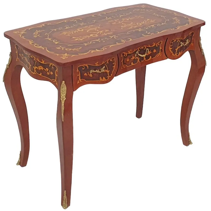Direkt Vom Hersteller Casa Padrino secretaria barroco marrón - Escritorio de estilo barroco hecho a mano con 3 cajones - Muebles de oficina en estilo barroco - Muebles barrocos - Muebles de oficina en estilo barroco