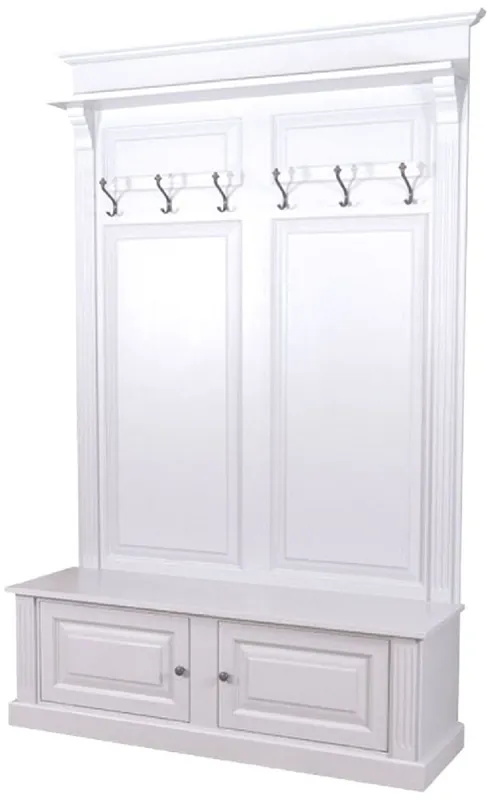 Kracherpreis Casa Padrino armario de madera maciza estilo campestre blanco 140 x 41 x A. 210 cm - Armario de pared - Armario de recibidor - Muebles de recibidor - Muebles de estilo campestre