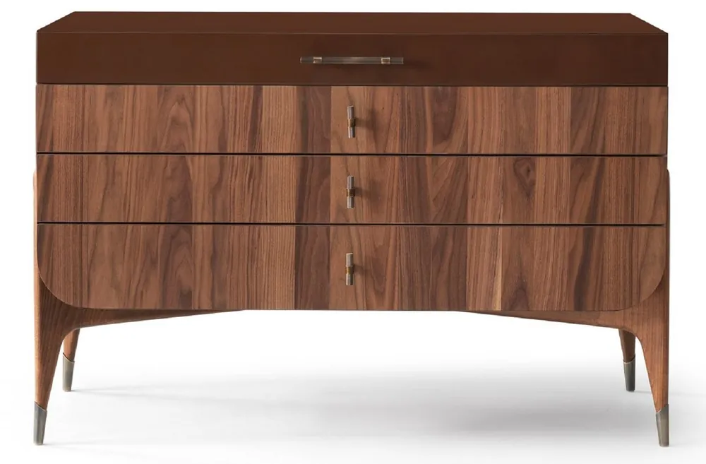 Knallerangebot Casa Padrino cómoda de madera maciza de lujo con 4 cajones marrón / marrón oscuro 123 x 60 x A. 82 cm - Cómoda de dormitorio - Muebles de dormitorio - Muebles de lujo - Interiores de lujo