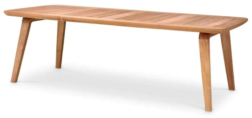 Casa Padrino Mesa de Comedor de Jardín de Lujo Natural 245 x 110 x A. 76 cm - Mesa de Jardín Rectangular de Teca - Muebles de Comedor - Muebles de Jardín - Muebles de Lujo - Calidad de Lujo Neuheit
