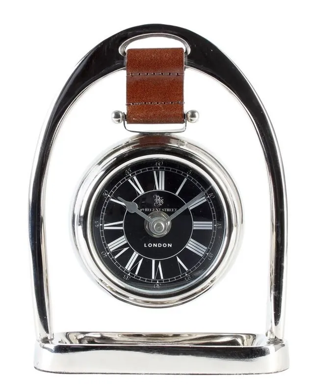 Casa Padrino diseñador lujo horsebit cuero real latón niquelado 18 x 5 x H. 24,5 cm - Noble y magnífico Preiswert