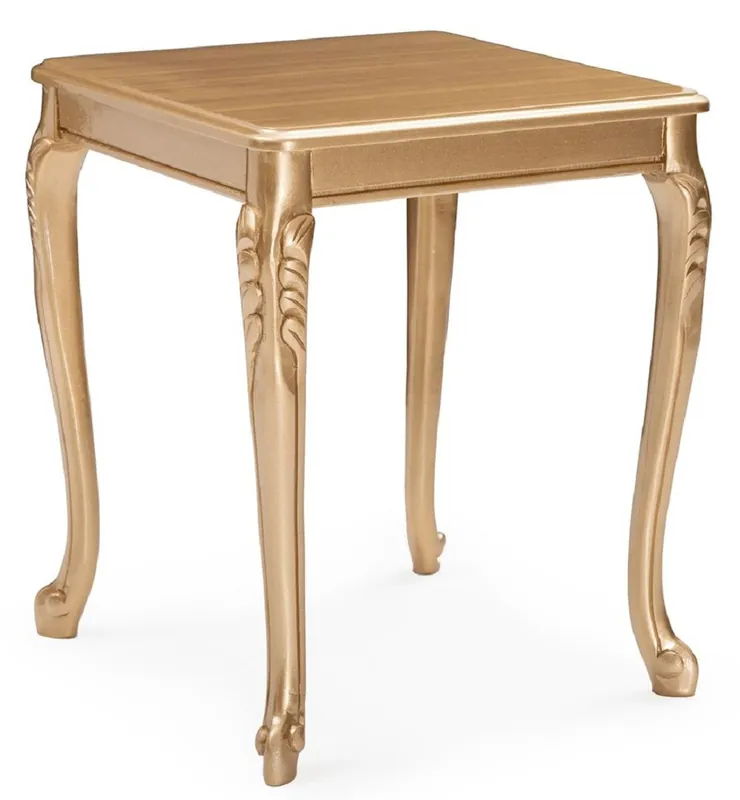 Zertifiziert Casa Padrino mesa auxiliar barroco de lujo oro - Mesa cuadrada de madera maciza en estilo barroco - Muebles de salón de lujo en estilo barroco - Muebles barrocos - Noble y Magnífica