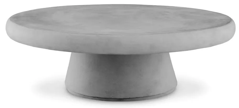 Super-Preis Casa Padrino mesa de jardín de lujo gris Ø 100 x A. 32 cm - Mesa de centro de jardín redonda de hormigón armado con fibra de vidrio - Muebles de jardín y terraza - Calidad de lujo