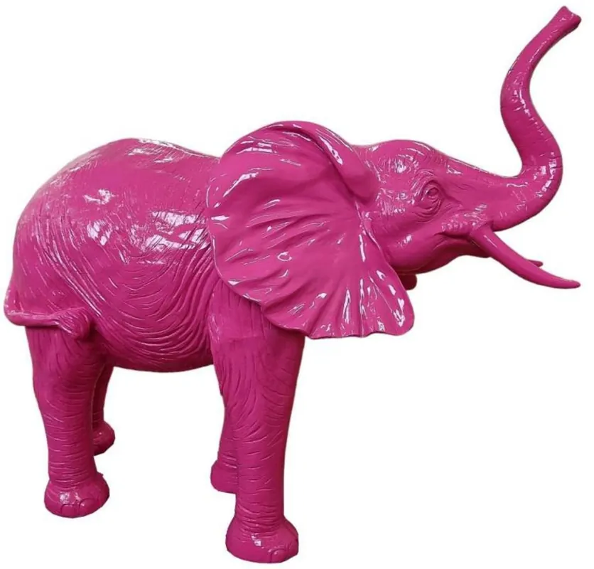 Wochenendangebot Casa Padrino escultura decorativa de lujo elefante rosa 160 x 66 x A. 160 cm - Figura decorativa grande - Escultura decorativa XXL - Esculturas y figuras decorativas XXL de lujo