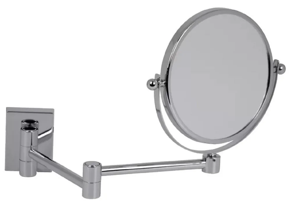 Preis Gesenkt Casa Padrino espejo cosmético de lujo plata Ø 16 x 40 x A. 25 cm - Espejo de cosmética ajustable de pared - Espejo de tocador de baño - Accesorios de baño - Calidad de lujo - Hecho en Italia
