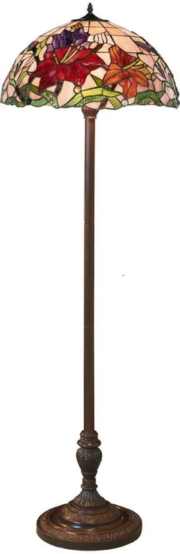 Neu Casa Padrino lámpara de pie Tiffany de lujo multicolor / marrón Ø 50 x A. 170 cm - Tiffany lámpara de pie - Luces Tiffany - Lámparas de pie Tiffany - Lámparas de pie para salón y oficina