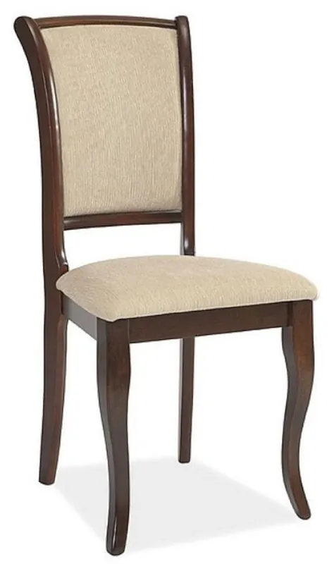 Casa Padrino silla de comedor Art Nouveau crema / marrón oscuro 44 x 44 x A. 96 cm - Elegante silla de cocina de madera maciza - Muebles de Comedor Barrocos y Art Nouveau Billig