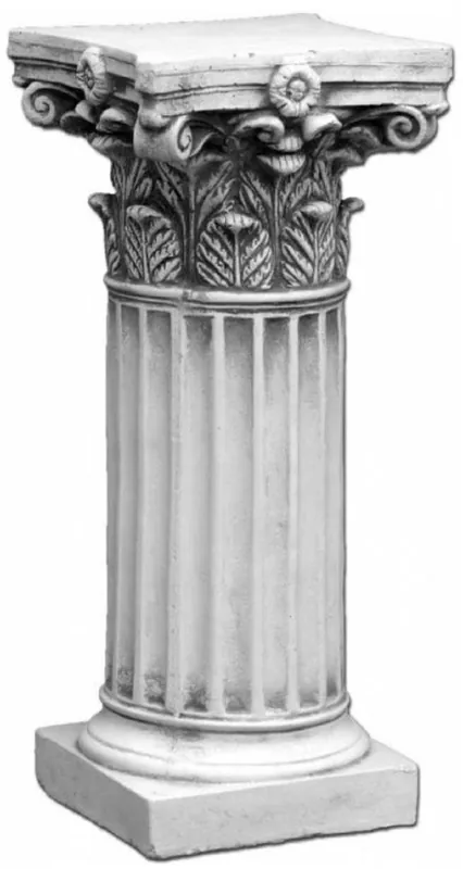 Beliebt Casa Padrino Pilar Barroco Gris A. 46 cm - Magnífica Pilar de Jardín de Estilo Barroco - Decoración Pilar de Piedra - Accesorios de Decoración de Terrazas y Jardines Barrocos