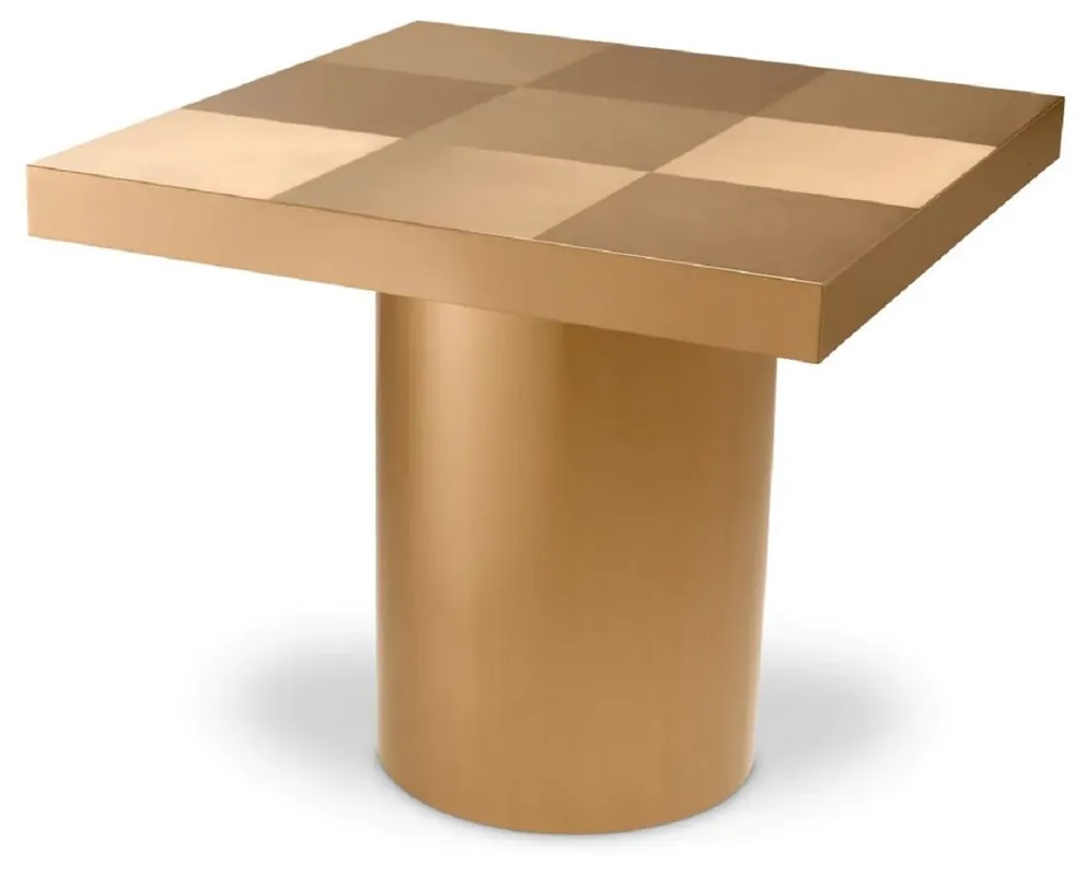 Casa Padrino mesa auxiliar de lujo latón 57 x 57 x A. 50 cm - Mesa cuadrada de acero inoxidable - Muebles de salón - Muebles hoteles - Muebles de lujo - Interiores de lujo Top-Preis