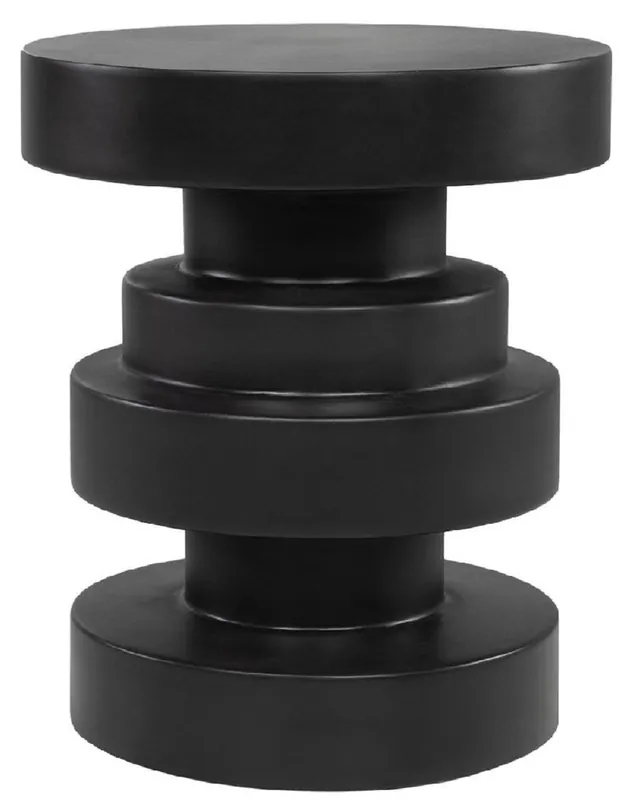 Casa Padrino mesa auxiliar / taburete de lujo negro Ø 38 x A. 45 cm - Mesa / taburete redondo reforzado con fibra de vidrio - Muebles de salón - Muebles de lujo - Interior de lujo Angebot