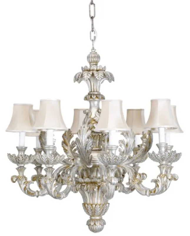 Casa Padrino araña de luces barroco de lujo plata / oro Ø 79 x A. 82 cm - Magnífica araña de salón de estilo barroco - Calidad de lujo - Hecho en Italia Heißes Angebot