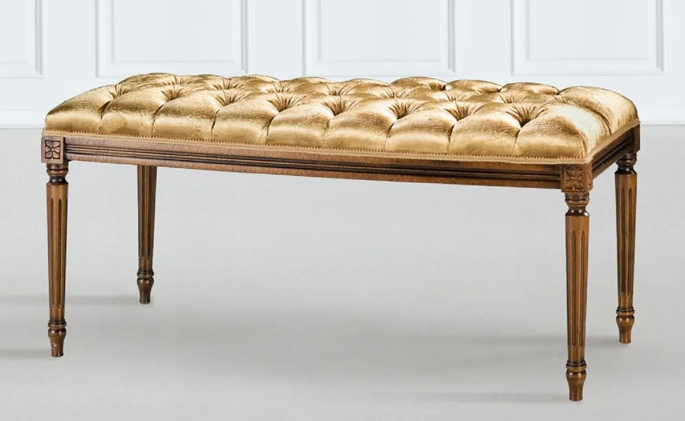 Casa Padrino banco barroco de lujo oro / marrón - Banco de estilo barroco hecho a mano - Muebles barrocos italianos - Muebles de lujo estilo barroco - Calidad de lujo - Hecho en Italia Top-Angebot