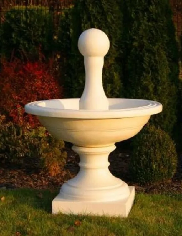 Casa Padrino fuente barroco arena Ø 102 x A. 151 cm - Magnífica fuente de jardín de estilo barroco - Fuente redonda de piedra para decoración de jardín - Accesorios de decoración de jardín barroco Nur Heute