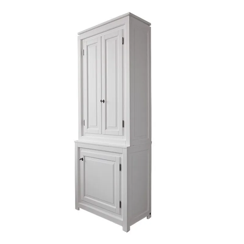 Casa Padrino gabinete Art Deco blanco 80 x 50 x H 220 cm - muebles de madera maciza Markenware