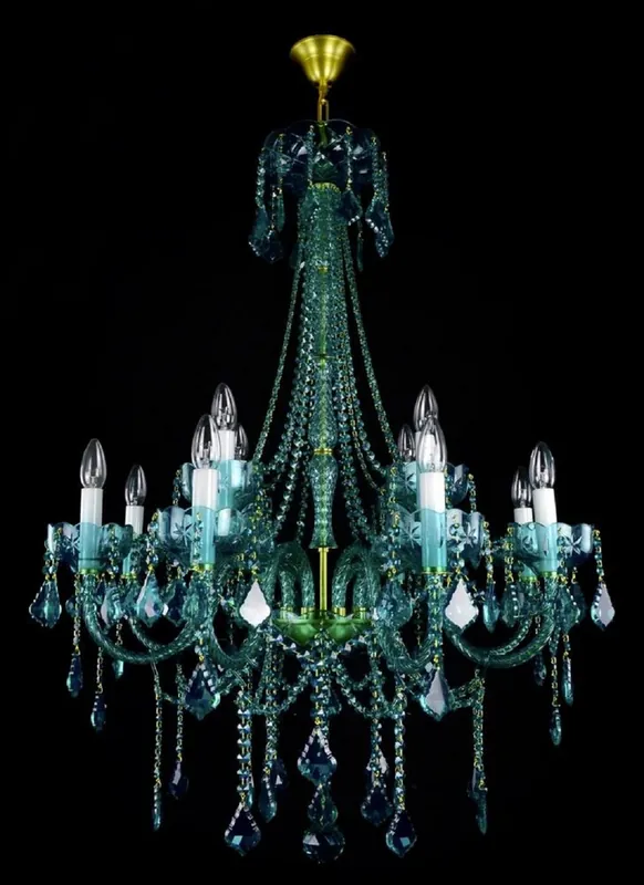 Meistverkauft Casa Padrino araña de luces barroco de lujo verde / oro Ø 80 x A. 107 cm - Magnífica lámpara de araña de estilo barroco con cristal de Bohemia - Noble y Magnífica