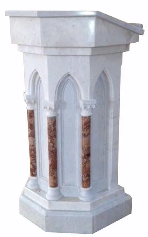 Sofort Bestellen Casa Padrino Atril barroco de lujo blanco / rojo A. 120 cm - Magnífico atril de mármol - Muebles de mármol de lujo en estilo barroco - Noble y Magnífico