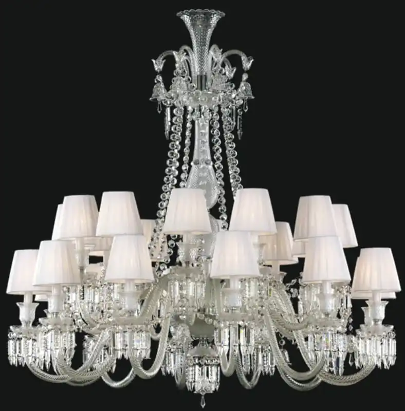 Casa Padrino araña de luces de cristal barroco de lujo plata / blanco Ø 110 x A. 120 cm - Araña de luces de hotel y restaurante - Noble y Magnífica Angebot