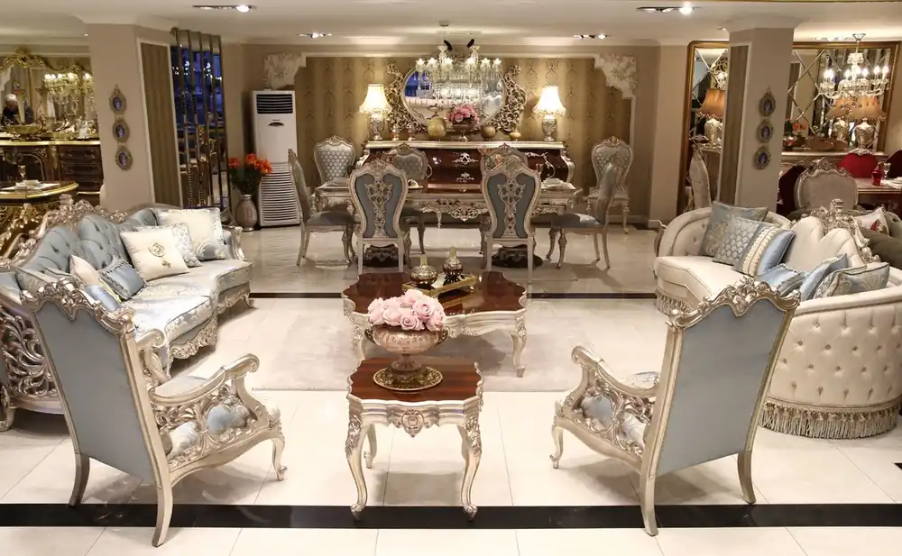 Casa Padrino conjunto de sala de estar barroco de lujo - 2 Sofás y 2 Sillones y 1 Mesa de Centro y 2 Mesas Auxiliares - Muebles de salón en estilo barroco - Noble y Magnífica Wochenendangebot