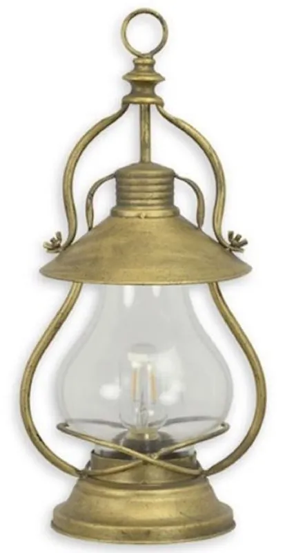 Casa Padrino Linterna Art Nouveau Oro Antiguo 22,3 x 19 x A. 46,5 cm - Linterna de mesa de estaño con asa - Accesorios Decorativos Preisreduziert