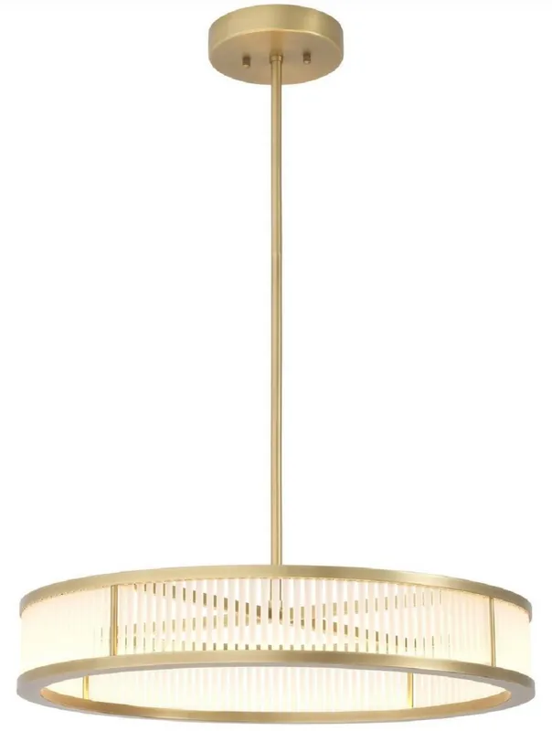 Casa Padrino lámpara de araña LED de lujo latón antiguo / blanco Ø 70 x A. 15 cm - Lámpara de araña redonda moderna regulable - Calidad de Lujo Angebot