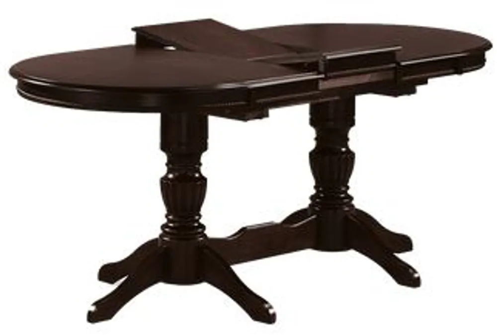 Garantierte Lieferung Casa Padrino mesa de comedor Art Nouveau marrón oscuro 150-185 x 90 x A. 75 cm - Mesa de cocina ovalada extensible de madera maciza - Muebles de Comedor