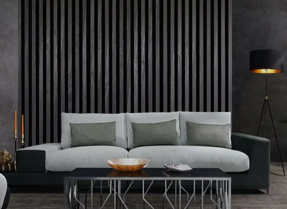 Casa Padrino sofá de sala de estar de lujo con cojines decorativos gris claro / negro 337 x 100 x A. 57 cm - Muebles de salón de lujo Letzte Chance