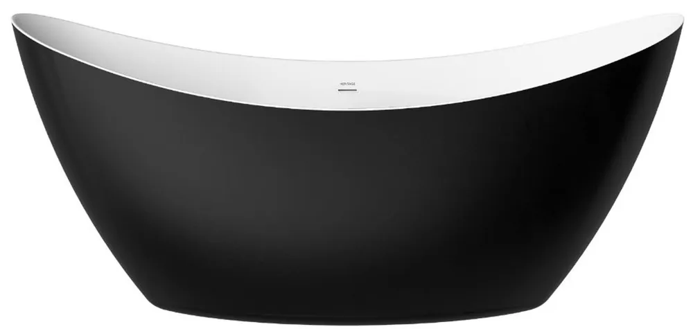 Casa Padrino bañera de acrílico independiente de lujo negro / blanco 173 x 73 x A. 75 cm - Accesorios de baño de lujo - Colección de Lujo Jetzt Bestellen