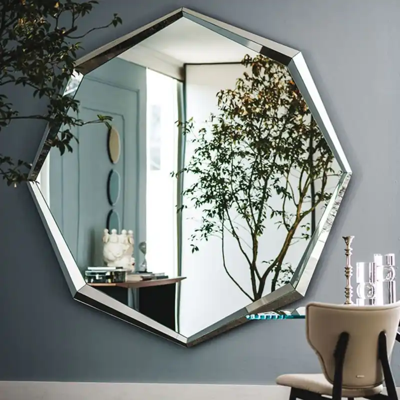 Casa Padrino espejo de lujo 200 x 10 x A. 200 cm - Espejo de pared noble con borde de espejo - Colección de Lujo Begrenztes Angebot