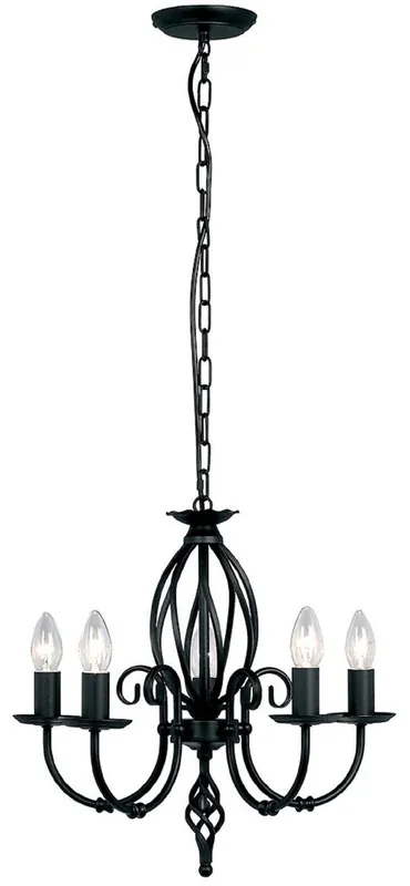 Casa Padrino araña de luces barroco negro Ø 47 x A. 45 cm - Elegante araña de luces de salón - Araña de luces de estilo barroco Preis Gesenkt