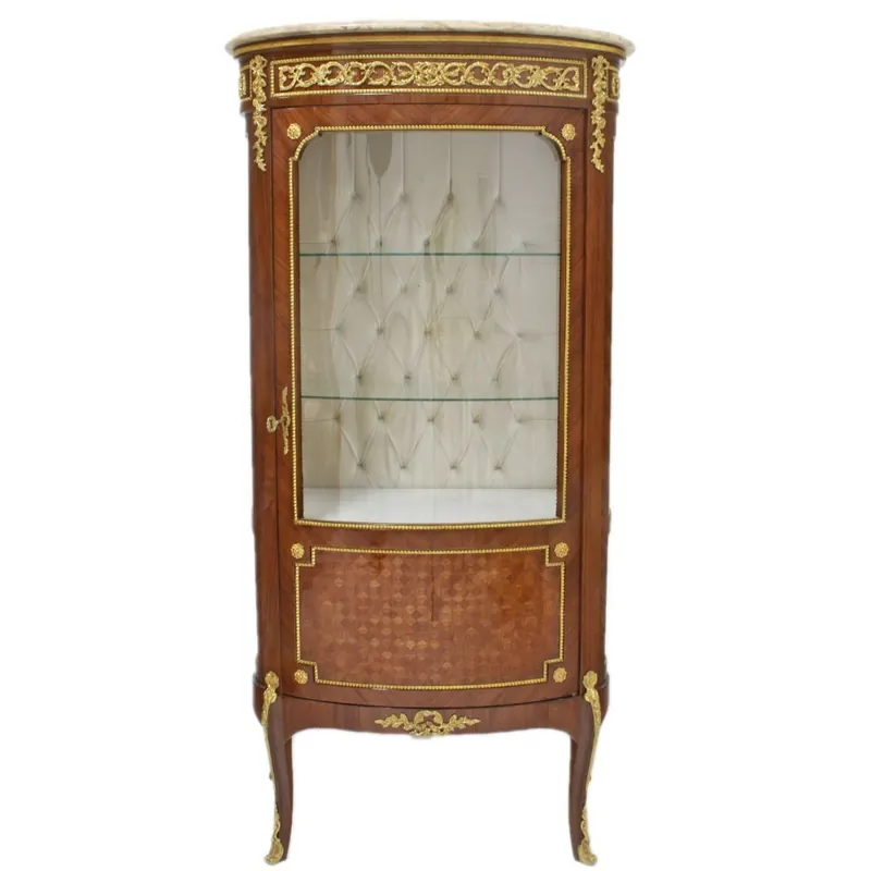 Casa Padrino vitrina barroca de vidrio 85 x H 180 cm - muebles barrocos - vitrina - mueble de salón mueble caoba Direkt Vom Hersteller