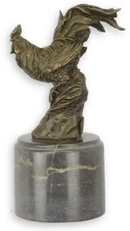 Casa Padrino figura de bronce decorativa gallo pájaro bronce / negro 7 x 8,8 x A. 16,1 cm - Escultura de bronce - Figura de decoración - Accesorios de decoración Knallerangebot