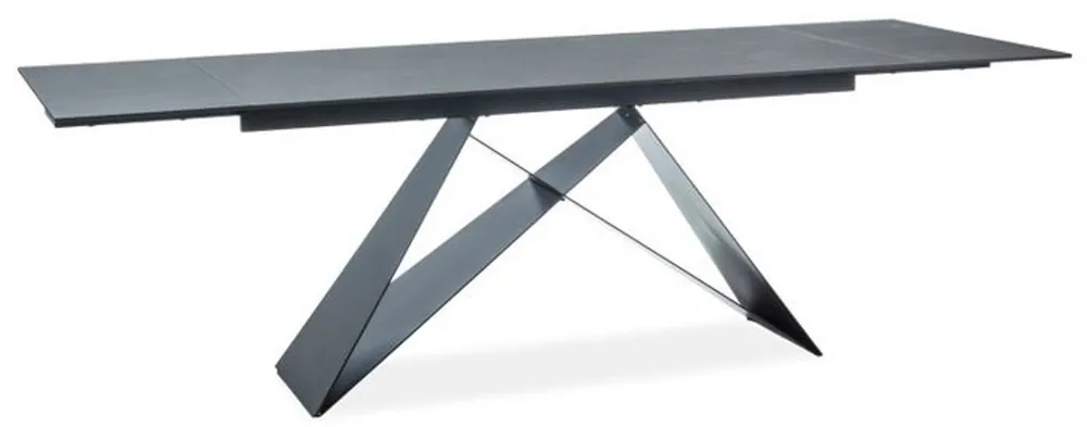 Casa Padrino mesa de comedor de diseño negro 160-240 x 90 x A. 76 cm - Mesa de comedor extensible con placa de vidrio templado - Muebles de Diseño Super-Preis