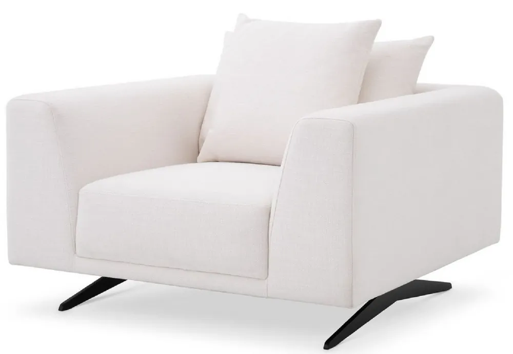 Casa Padrino sillón de salón de lujo con cojines blanco / bronce 110 x 108 x A. 64 cm - Muebles de Salón - Muebles de Lujo Finale Aktion