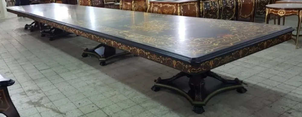 Neu Im Sortiment Casa Padrino mesa de comedor barroco marrón oscuro - Diferentes Tamaños - Enorme mesa de comedor de madera maciza magnífica - Muebles de Castillo de Restaurante de Hotel - Muebles de Comedor Barrocos