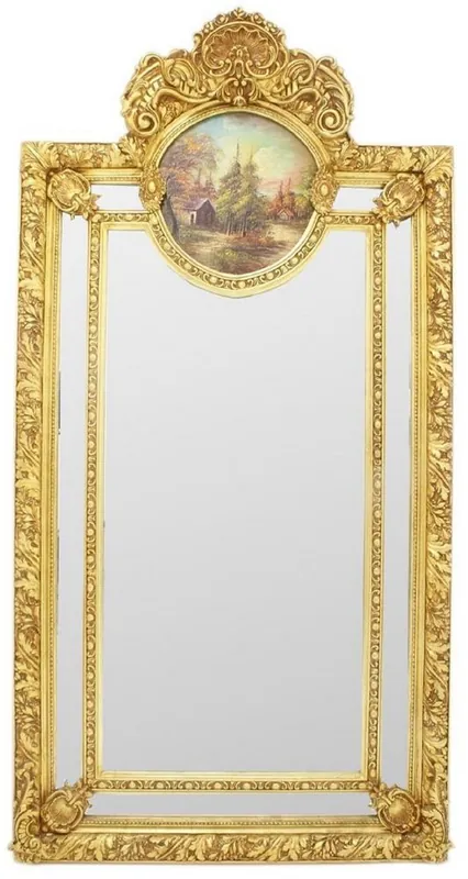 Casa Padrino espejo barroco oro 110 x A. 210 cm - Magnífico espejo de pared de estilo barroco - Espejo de armario de estilo antiguo - Espejo de salón - Muebles Barrocos Solange Der Vorrat Reicht