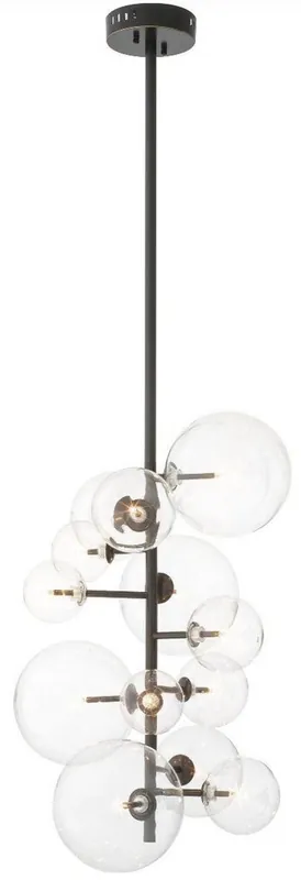Sichere Zahlung Casa Padrino lámpara de araña halógena de lujo bronce 26 x 26 x A. 71 cm - Lámpara de araña moderna con pantallas de vidrio redondas - Colección de Lujo