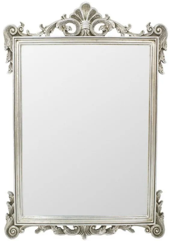 Casa Padrino espejo barroco plata 75 x A. 110 cm - Espejo de pared de estilo barroco - Espejo de armario de estilo antiguo - Espejo de salón - Muebles Barrocos Highlight