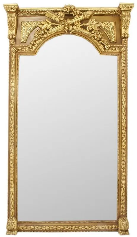 Casa Padrino espejo barroco oro 120 x A. 225 cm - Magnífico espejo de pared de estilo barroco - Espejo de armario de estilo antiguo - Espejo de salón - Muebles Barrocos Schneller Versand