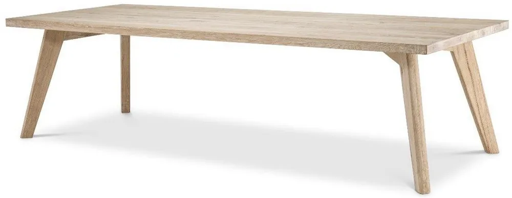 Heißes Angebot Casa Padrino mesa de comedor de madera maciza de lujo natural 280 x 110,5 x A. 76 cm - Mesa de cocina rectangular de madera de roble - Muebles de comedor de madera maciza - Calidad de Lujo