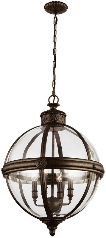 Sonderaktion Casa Padrino lámpara de araña de lujo bronce Ø 49,8 x A. 67,9 cm - Lámpara de araña redonda de estilo victoriano - Lámpara de Araña de Hotel y Restaurante