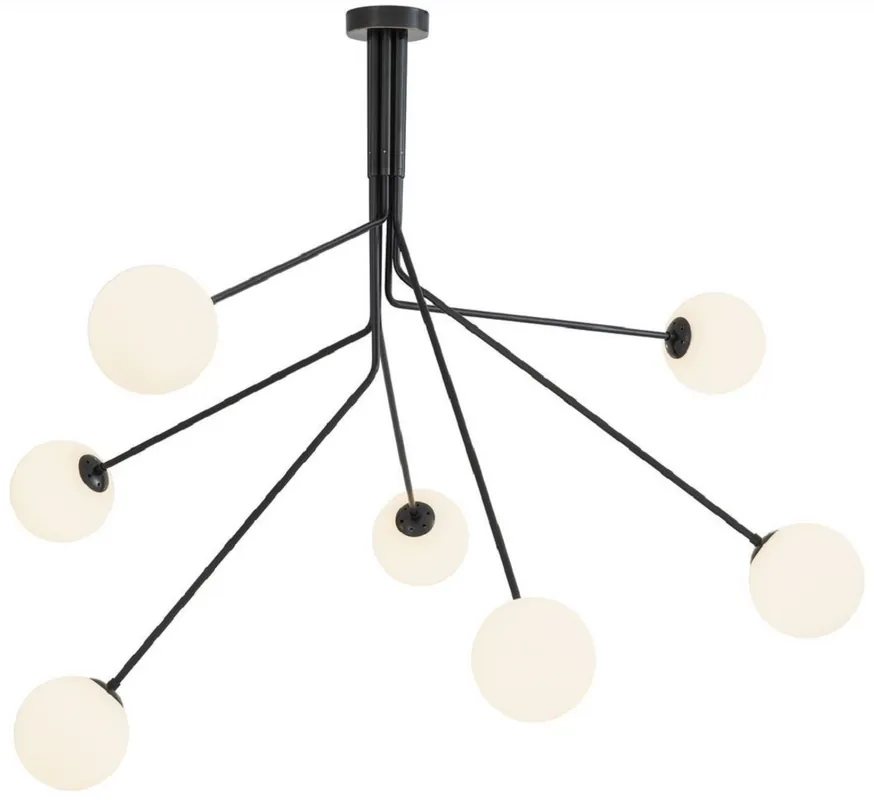 Expressversand Casa Padrino lámpara de araña halógena de lujo bronce / blanco 192 x 192 x A. 85 cm - Lámpara de araña moderna regulable con pantallas de vidrio redondas - Colección de Lujo