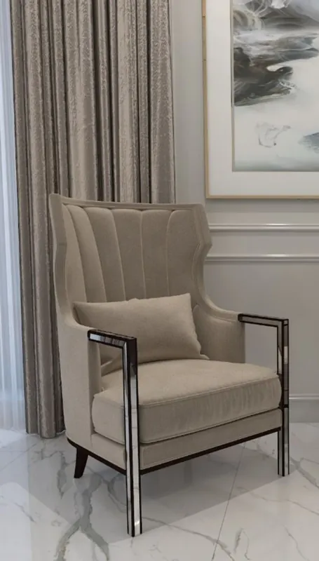 Billig Casa Padrino sillón de terciopelo Art Deco de lujo gris / negro / plata 70 x 75 x A. 100 cm - Sillón de salón noble - Calidad de Lujo - Muebles Art Deco