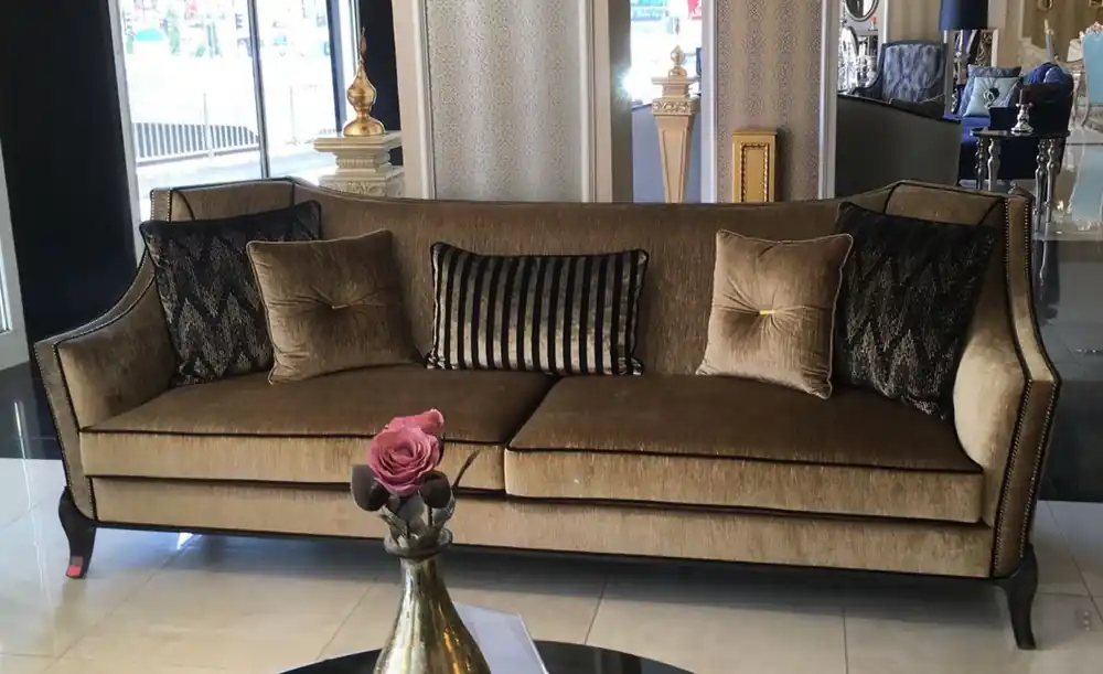 Echt Casa Padrino sofá barroco de lujo oro / negro 250 x 90 x A. 100 cm - Sofá de salón en estilo barroco - Muebles Barrocos - Noble y Magnífico