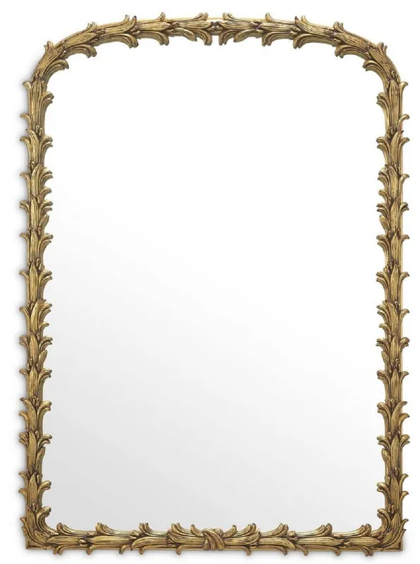 Casa Padrino espejo de lujo oro antiguo 93 x 6,5 x A. 130 cm - Espejo de pared de caoba - Espejo de salón - Espejo de guardarropa - Colección de Lujo Neue Ware