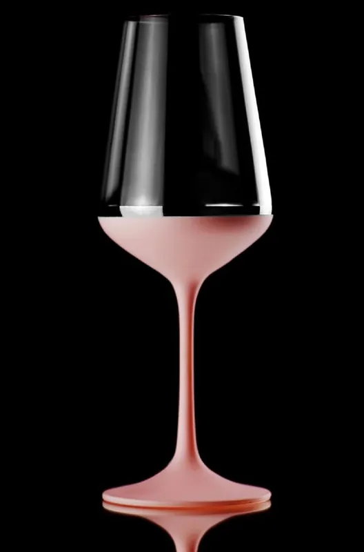 Aktuell Casa Padrino conjunto de 6 copas de vino tinto de lujo rosa viejo / plata Ø 8,5 x A. 24 cm - Copas de vino hechas y pintadas a mano - Accesorios para Hoteles y Restaurantes - Calidad de Lujo