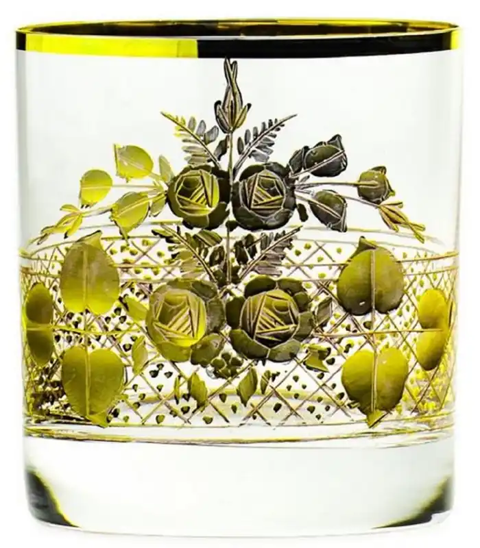 Mega-Angebot Casa Padrino conjunto de 6 copas de whisky oro Ø 8 x A. 9 cm - Copas de whisky hechos y grabados a mano - Accesorios para Hoteles y Restaurantes - Calidad de Lujo