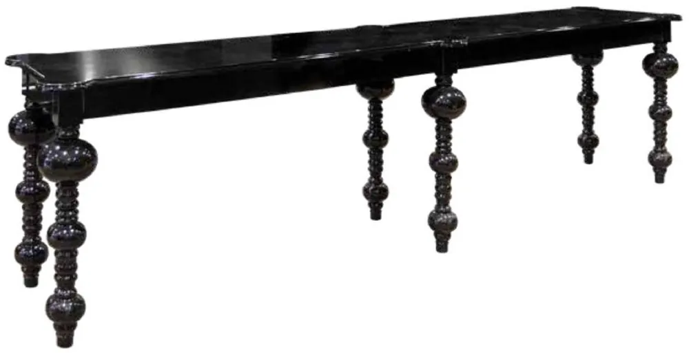 Rabatt Casa Padrino mesa de bar barroco de lujo negro 400 x 80 x A. 109 cm - Mesa de madera maciza hecha a mano - Muebles de bar barrocos nobles - Muebles de hotel - Calidad de Lujo